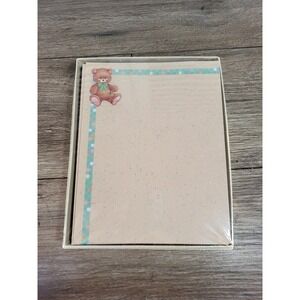 Vintage Paramount From The Heart‎ Teddy Bear Stationary NOS